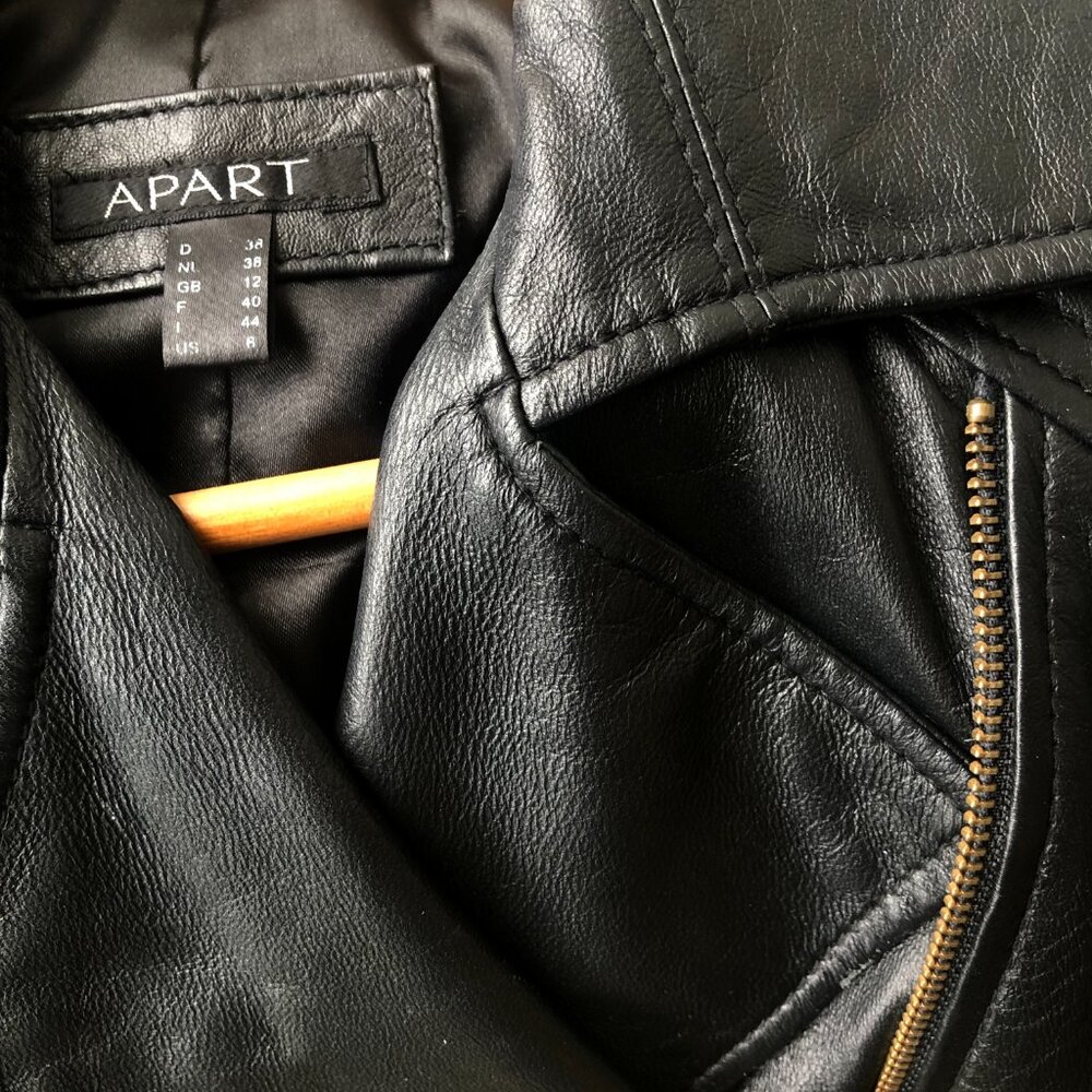 Black leather APART jacket - Picture 10 of 11